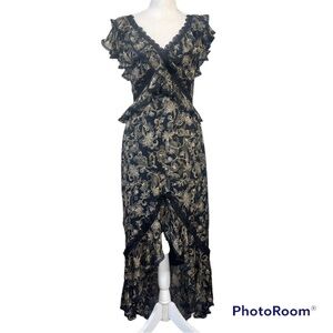 AMUR Printed Edna High Low Dress $898